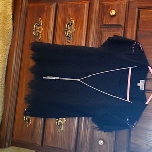 Black lace JM top with necklace PS